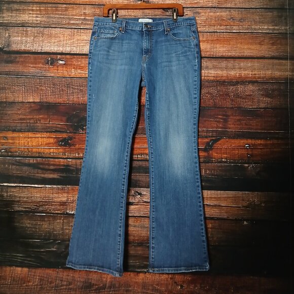 Levis 515 Jeans 16 Long Curvy Boot Cut Western Pockets Mid Rise Blue Denim - Picture 2 of 10
